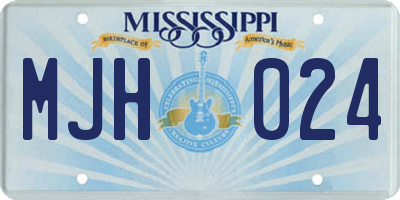 MS license plate MJH024