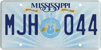 MS license plate MJH044
