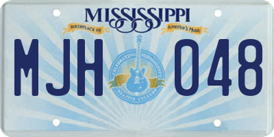 MS license plate MJH048