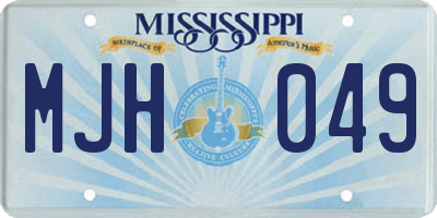 MS license plate MJH049
