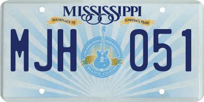 MS license plate MJH051
