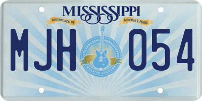 MS license plate MJH054