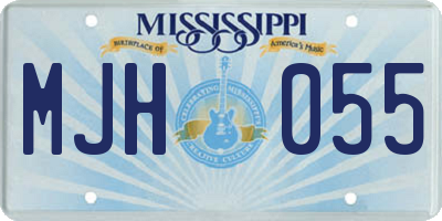 MS license plate MJH055