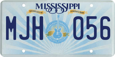 MS license plate MJH056