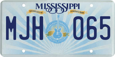 MS license plate MJH065