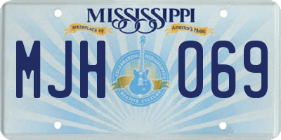 MS license plate MJH069
