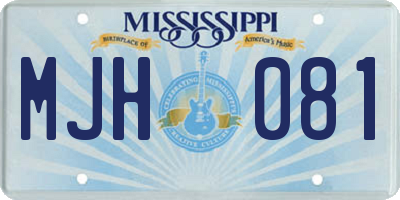 MS license plate MJH081