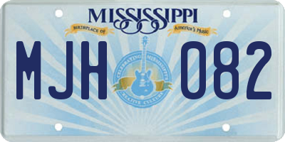 MS license plate MJH082