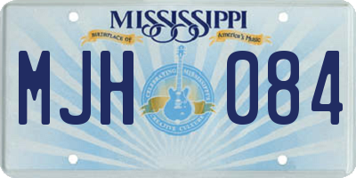 MS license plate MJH084
