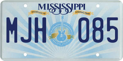 MS license plate MJH085