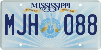 MS license plate MJH088