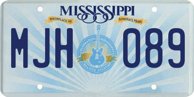 MS license plate MJH089