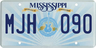 MS license plate MJH090