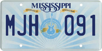 MS license plate MJH091