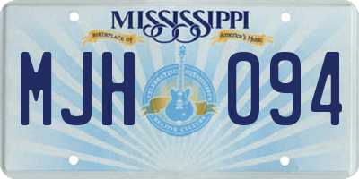 MS license plate MJH094