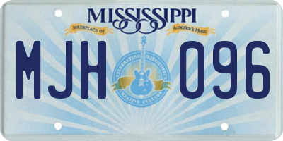 MS license plate MJH096