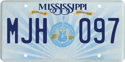 MS license plate MJH097