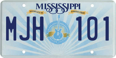 MS license plate MJH101