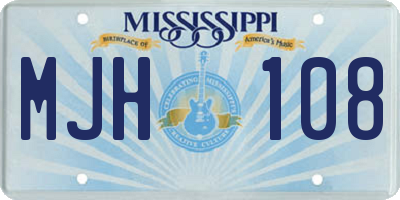 MS license plate MJH108