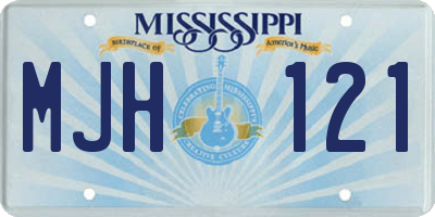 MS license plate MJH121