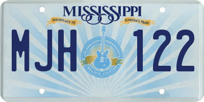 MS license plate MJH122