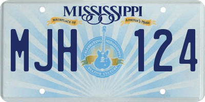 MS license plate MJH124