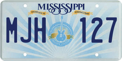 MS license plate MJH127