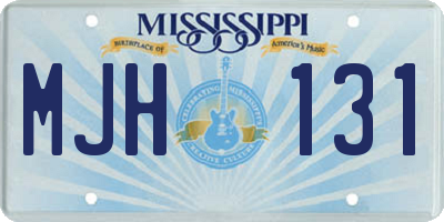 MS license plate MJH131