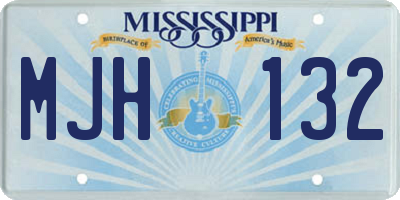 MS license plate MJH132