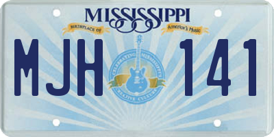 MS license plate MJH141