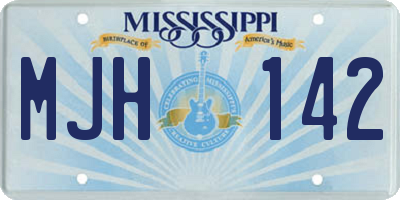 MS license plate MJH142