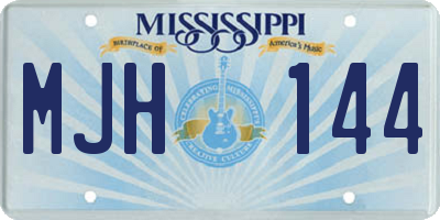 MS license plate MJH144