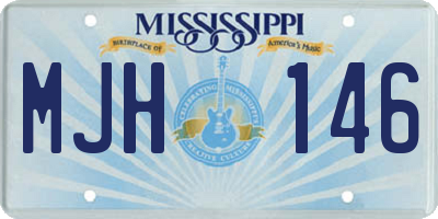 MS license plate MJH146