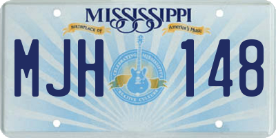 MS license plate MJH148
