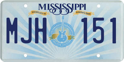 MS license plate MJH151