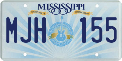 MS license plate MJH155