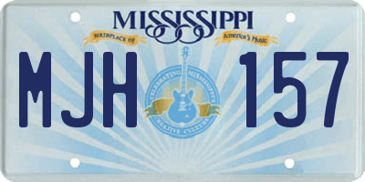 MS license plate MJH157