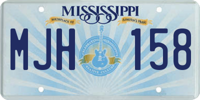 MS license plate MJH158