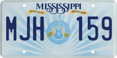 MS license plate MJH159