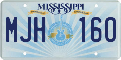MS license plate MJH160
