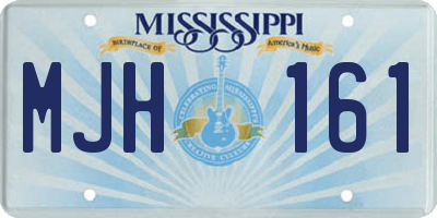 MS license plate MJH161