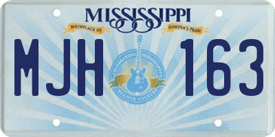 MS license plate MJH163