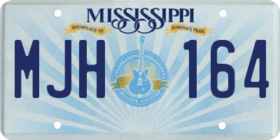 MS license plate MJH164