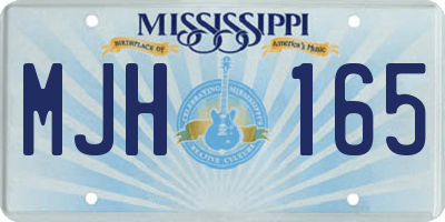 MS license plate MJH165