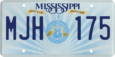 MS license plate MJH175