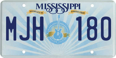 MS license plate MJH180