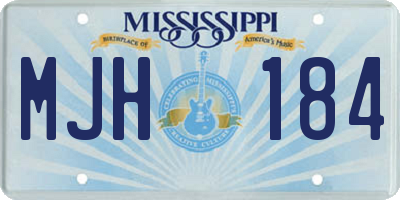 MS license plate MJH184