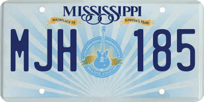 MS license plate MJH185
