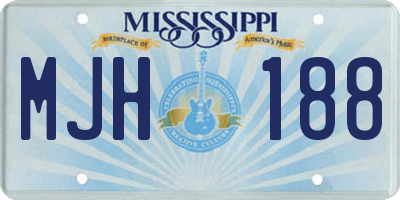 MS license plate MJH188