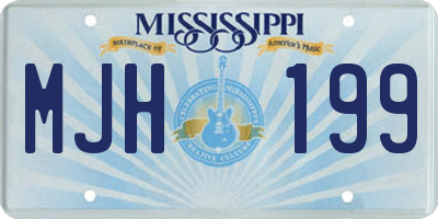 MS license plate MJH199